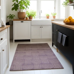 Alfombra de lana Rugeast India púrpura/rosa 234x166 cm | Alfombra de diseño anudada a mano - Imagen 1 de 5