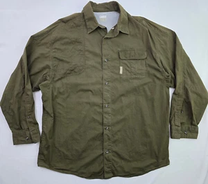 Camisa Columbia PHG verde oscuro/marrón abotonada para hombre XL manga larga ventilada - Imagen 1 de 8