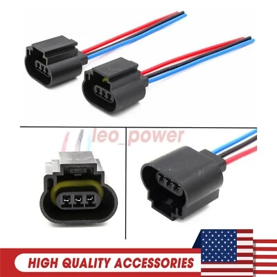 Wire Pigtail Female P 9008 H13 Two Harness Head Light Bulb Plug Repair Socket Foto 1 de 4