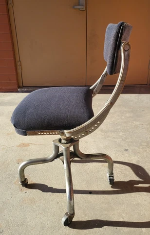 Vintage DoMore Industrial Swivel Desk Chair Charcoal Grey Cover