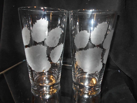 CLEMSON TIGERS 2 ETCHED LOGO 16 oz PINT GLASSES NEW Cover