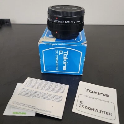 Convertidor Tokina EL 2 X para lente C/FD con caja cámara Canon EXCELENTE ESTADO Foto 1 de 4