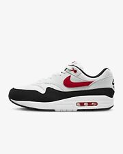 Nike Air Max 1 White University Red Chilli Sneakers Mens Shoes Size US 11 NEW✅