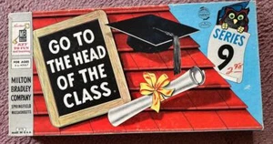 Vintage 1957 Go To The Head of the Class Brettspiel Milton Bradley komplett mit Box - Bild 1 von 1