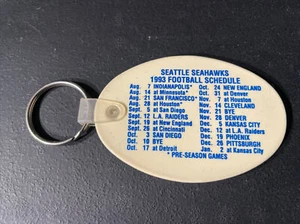 1993 Seattle Seahawks Football Schedule Keychain The Schooner Tavern Tacoma - Picture 1 of 2