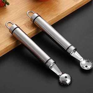 2pcs Stainless Steel Tomato Corer / Strawberry Huller Stem Remover Tool - Picture 1 of 12