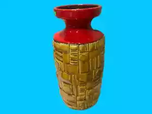 1960er Scheurich Fat Lava Vase 30cm Orange braun Nr.1517/24 Standvase Floorvase - Bild 1 von 4