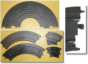 6pc TYCO Mattel 440-X2 4-Lane 4pc 1/8r 6" + 2pc 1/4r 9" Curve NiceAddOn Track A+ - Picture 1 of 1