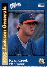 1995 Jackson Generals Smokey #5 Ryan Creek Shepherdstown West Virginia WV Card