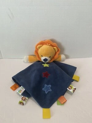 Taggies 毛绒狮子 Lovey 海军蓝 带星星 — 第 1/4 张图片