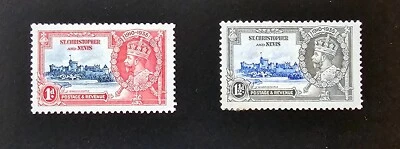 St Christopher and Nevis 1935 KGV Silver Jubilee MH Sc 72-73. SG 61-62 - Image 1 of 4