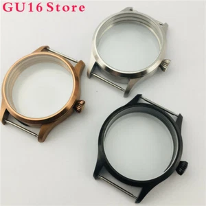42mm plata cobre negro acero estuche reloj ajuste movimiento ETA6497 6498 Gaviota ST36 - Imagen 1 de 7
