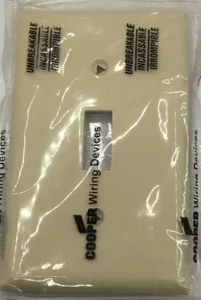 5134V COOPER WANDPLATTE 1G KNEBEL NYLON STD ELFENBEIN - Bild 1 von 3