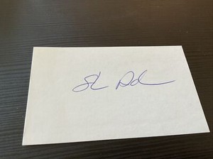 1985 DODGERS: Stu Pederson, SIGNED 3x5 Card