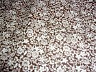 MDG floral brown/white 100% cot 44" by the yard