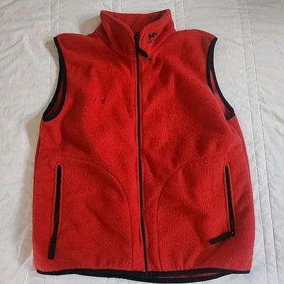 Большой жилет Helly Hansen с красно-черной отделкой и логотипом Mike Wiegele Heli для катания на лыжах - Изображение 1 из 4