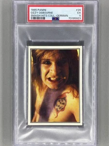1985 Panini #26 Ozzy Osbourne (German) Smash Hits Collection PSA 5 Pop 2 (Music) - Picture 1 of 2