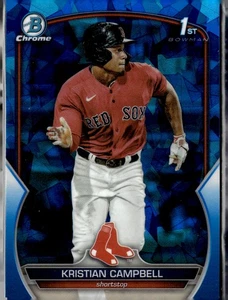 (5704) Kristian Campbell 2023 Bowman Chrome Draft Sapphire RC Red Sox - Foto 1 di 2