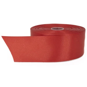 Red Satin Ribbon Roll - 2" x 50 Yards, Double Face Solid Color, Thick & Durab... - Picture 1 of 7
