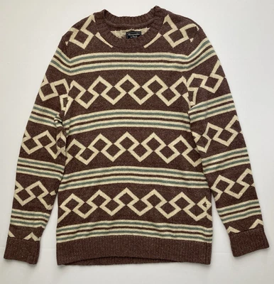 Suéter Abercrombie & Fitch L Algodón Lino Viscosa Seda Suroeste Azteca Geo Foto 1 de 4