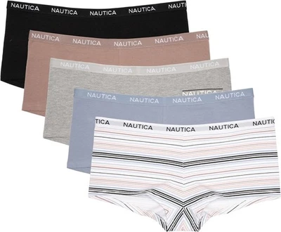 Ropa interior corta de algodón para mujer Nautica NT4463 5PKA ALGODÓN BRAGAS CORTAS PARA NIÑOS M Foto 1 de 4