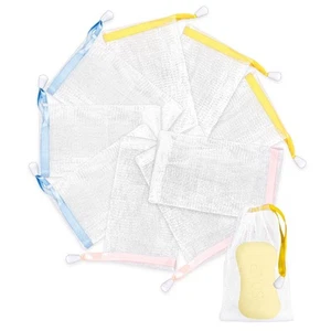9PCS Soap Bag - Mesh Soap Bag Exfoliating Mesh Soap Pouch Mesh Soap Saver Bag... - Picture 1 of 6