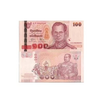 2005 Thailand 100 Baht Banknote Uncirculated P114 - King Chulalongkorn 🇹🇭 - Image 1 of 2