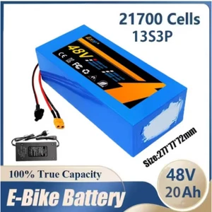 48V 20Ah Lilon Battery Pack 13S3P Ebike Battery Charger 54.6V Electric Bicycle B - Bild 1 von 13