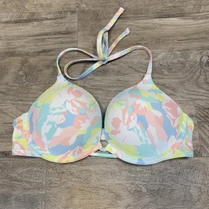 Victoria Secret Bombshell Push Up Halter Bikini Top de Natación Multi Talla 34 B - Imagen 1 de 12