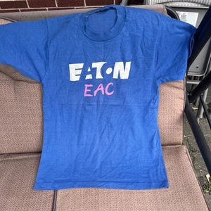 VTG Screen Stars Best T Shirt Mens L Blue Single Stitch EATON EAC - Bild 1 von 5