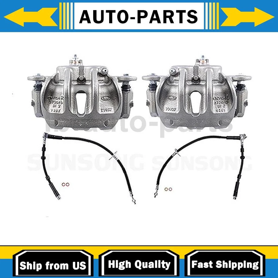 4 件制动卡钳套装带软管适用于路虎 LR4 5.0L 3.0L — 第 1/4 张图片