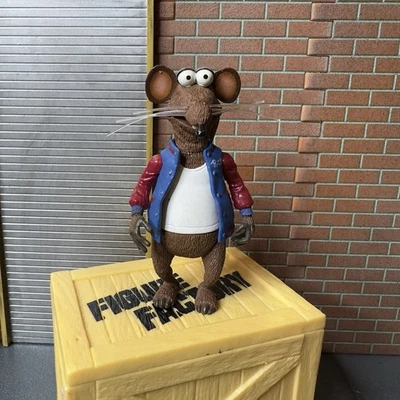 Palisades Muppets Serie 4 Rizzo la Rata Chaqueta Azul Figura Suelta Rebanada de Pizza Foto 1 de 4