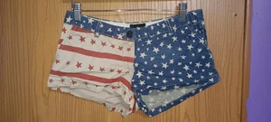 Maison Scotch Shorts Patriot Damen Größe 27 kurze Shorts amerikanische Flagge - Bild 1 von 7
