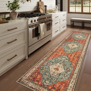 Lahome Boho Tribal 2'6" x 10' Washable Runners for Hallways, Oriental Kitchen... - Picture 1 of 9