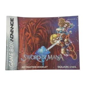 Sword of Mana Nintendo Game Boy Advance Auténtico GBA Manual de Instrucciones Folleto - Imagen 1 de 2