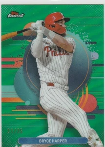 BRYCE HARPER 2025 TOPPS FINEST SP UNCOMMON GREEN REFRACTOR #31/35 - Picture 1 of 1