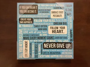 Canvas Print Wall Art Painting Picture Quotes Words Home Office Decor 10x10" - Picture 1 of 2
