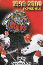 1999-2000 WPHL Hockey Odessa Jackalopes Pocket Schedule Sked - 7 Eleven Fina