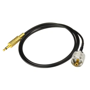 3.5mm 1/8" mono Male Plug to PL-259 UHF male RG174 3M Radio active Antenna cable - Picture 1 of 2