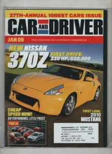 Car And Driver Mag Nissan 370Z 2010 Mustang January 2009 062821nonr - Picture 1 of 1