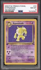 2000 Pokemon FRENCH 1st Edition Fossil Hypnomade-Hypno 23/62 PSA 8 NM-MT