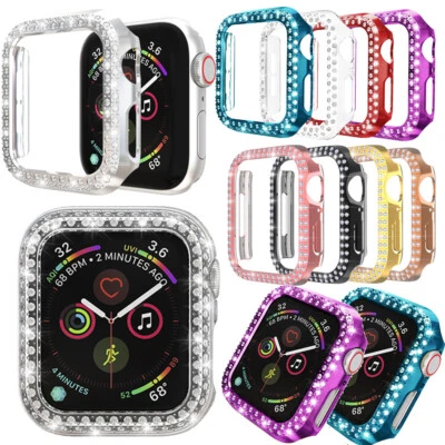 Bling Protective Face Bumper Case Watch Cover Skins For iWatch Series 7/6/5/4/3