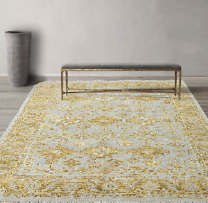 loomBloom Multi Size Hand Knotted  Wool Oushak Transitional  Area Rug Gray, Gold