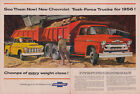 See Them Now! Chevrolet Task-Force Pickup & 10500 Dump Truck Ad 1956 T