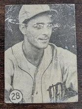 1945 Original Cuban Cuba HOF Baseball 28 Player DANIEL PARRA FELICES Card
