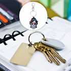 2 Pcs Skull Hanging Pendant Key Ring Car Accessories For Crystal