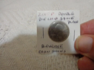 2015 p Nebraska homestead quarter error in corn stocks die chip both sides - Image 1 of 4