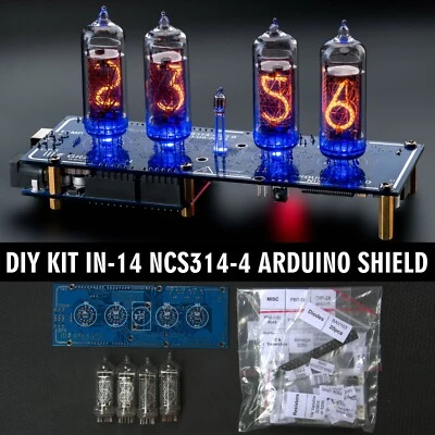 DIY KIT IN-14 Arduino Shield NCS314-4 Nixie Clock WITH TUBES Shipping 3-5 Days - Image 1 of 4
