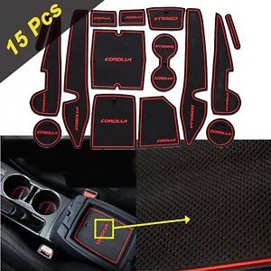 15x Full Inter Cup Holder Coasters Door Slot Mats For Toyota Corolla 2014-2019 - Picture 1 of 9