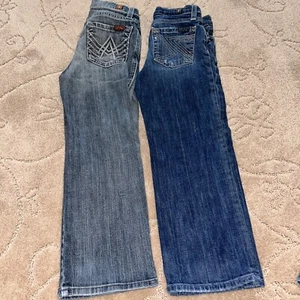7 For All Mankind Boys Jeans Bundle  2 Pairs Size 5 - Picture 1 of 5